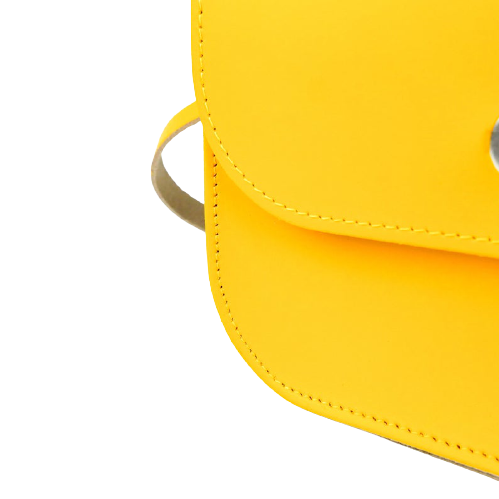 Yellow Leather  Handbag