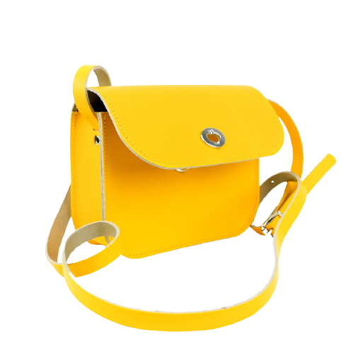 Yellow Leather  Handbag