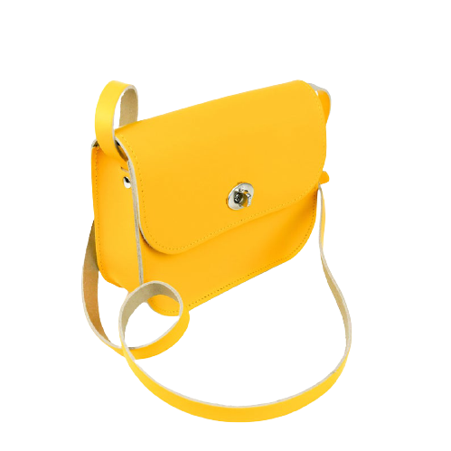 Yellow Leather  Handbag