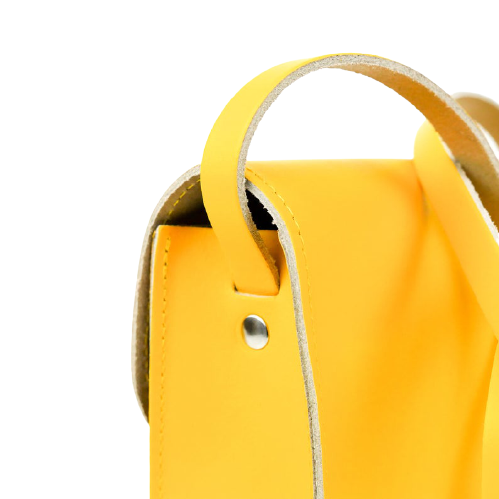 Yellow Leather  Handbag